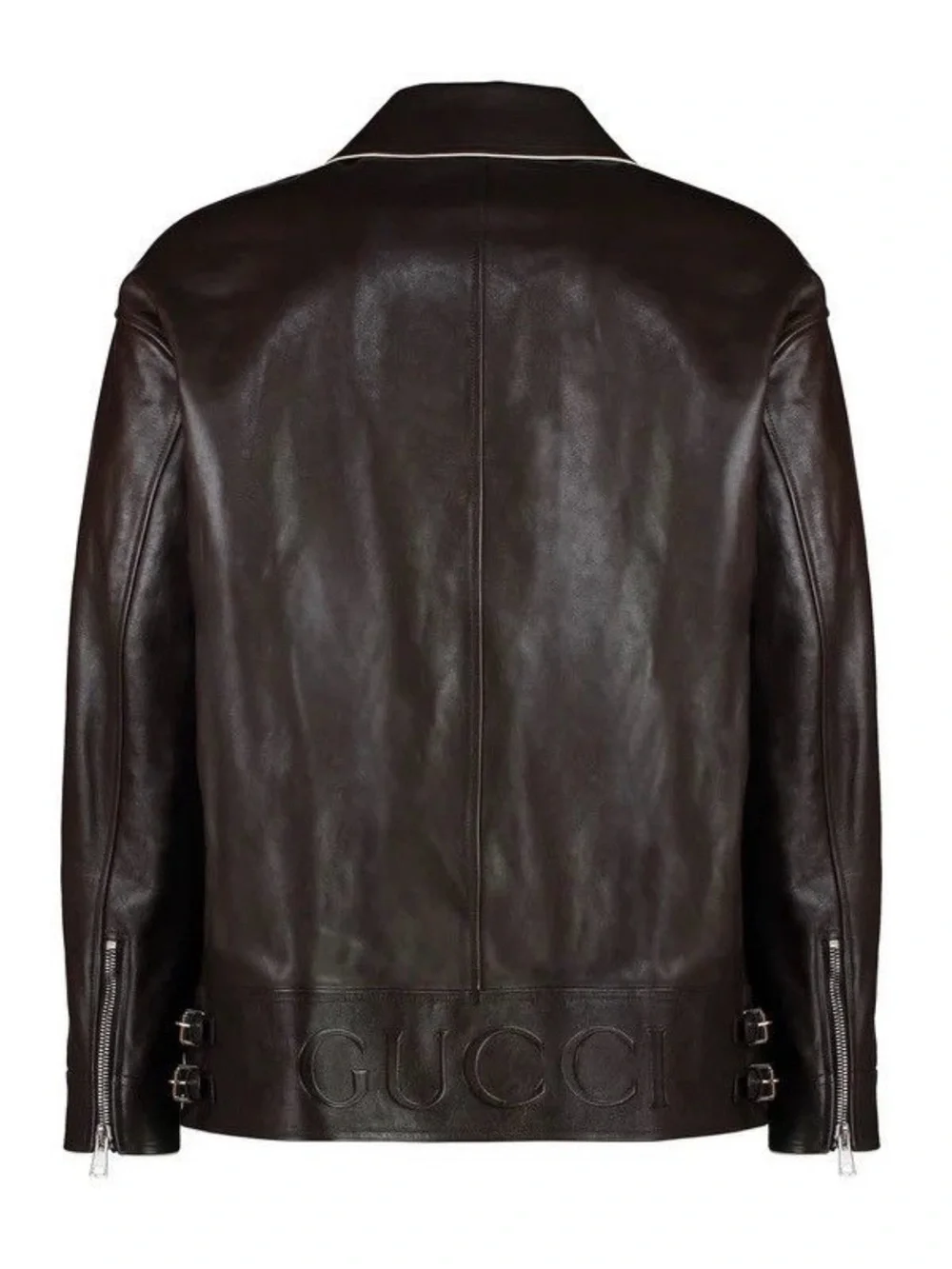 Gucci leather bomber
